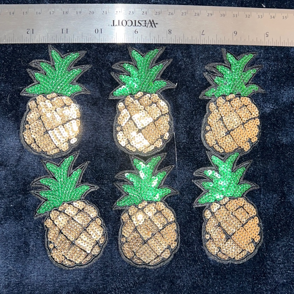 3 🍭$10 Pineapple sequence patches (6) sew on